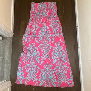 Strapless Bathing Suit Maxi Cover up